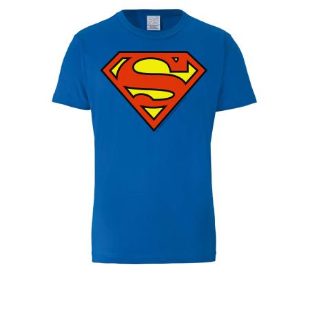 Logoshirt LOGOSHIRT Shirt DC - Superman Logo Clean blauw
