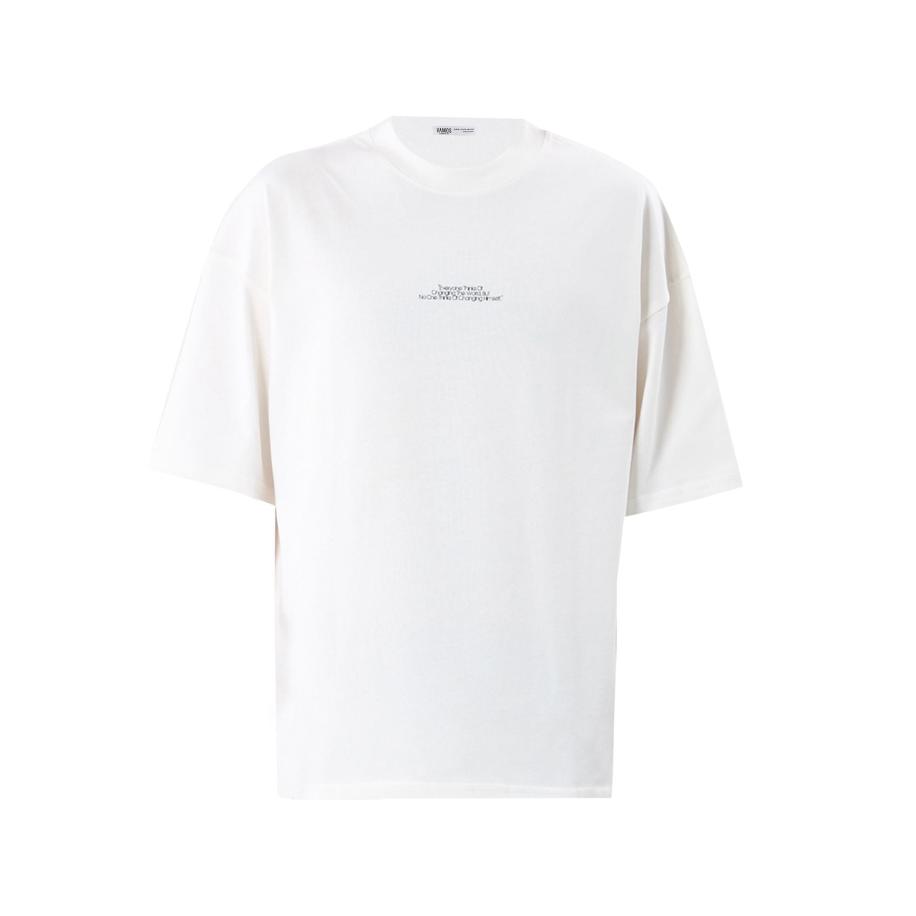 VAMOS CLO Shirt blauw / offwhite Wit