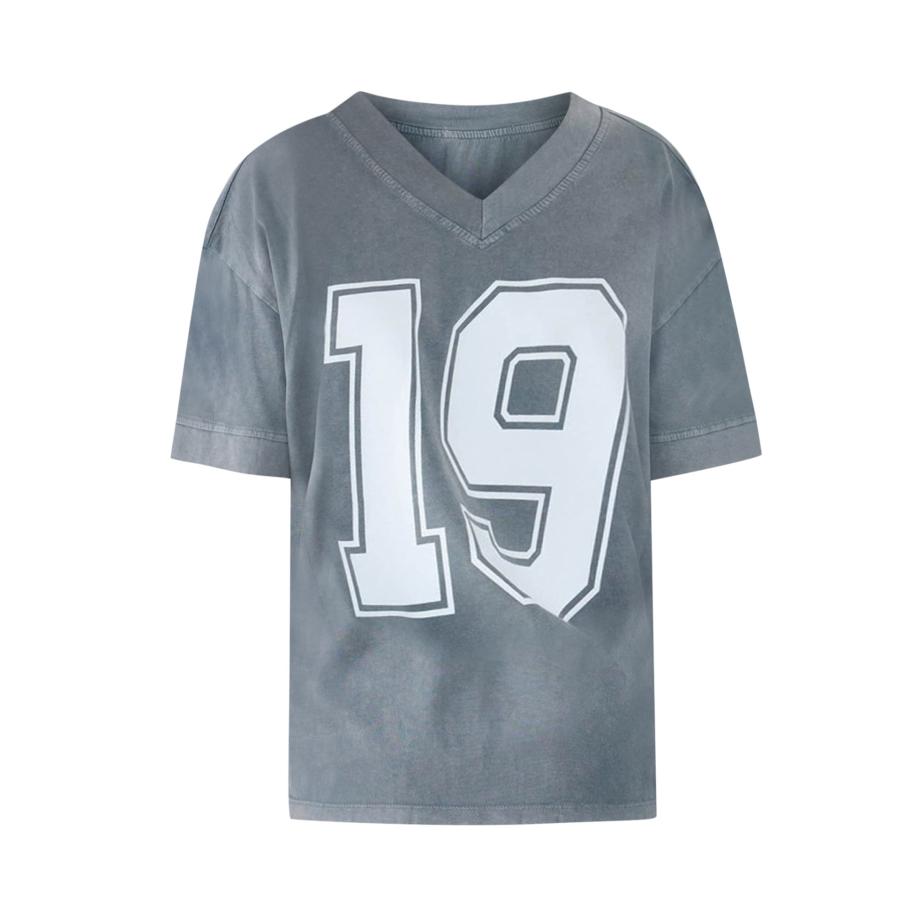 No Matter What No Matter What Shirt antraciet / wit -