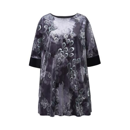 Ulla Popken Ulla Popken Shirt grijs / zwart