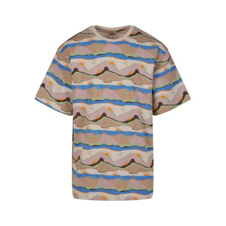 Just Rhyse Just Rhyse Shirt Sunrise beige / blauw / bruin / oranje