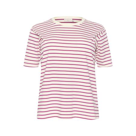 KAFFE CURVE Shirt rood / wit