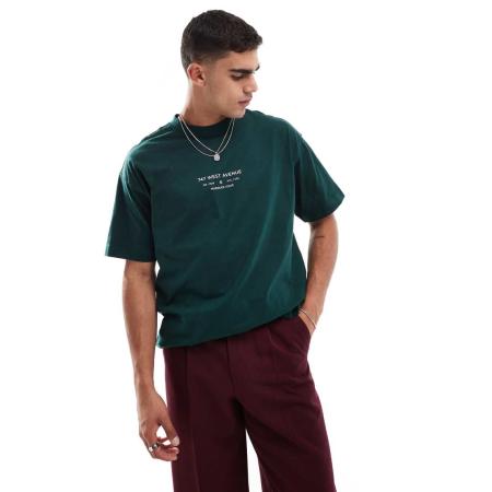 Cotton On - Recht T-shirt met print in groen