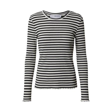 Selected SELECTED Shirt SLFAnna zwart / wit