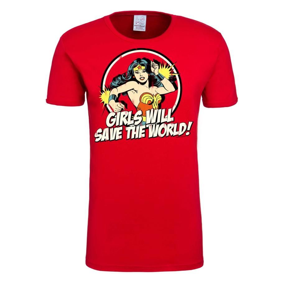 LOGOSHIRT Shirt Wonder Woman - DC Comics beige / geel / rood / zwart Rood