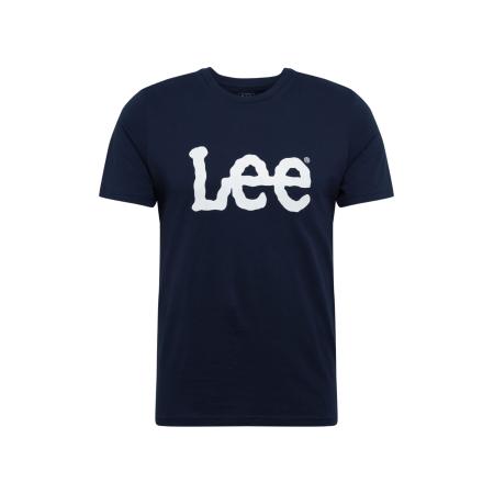 Lee Lee Shirt WOBBLY LOGO TEE navy / wit