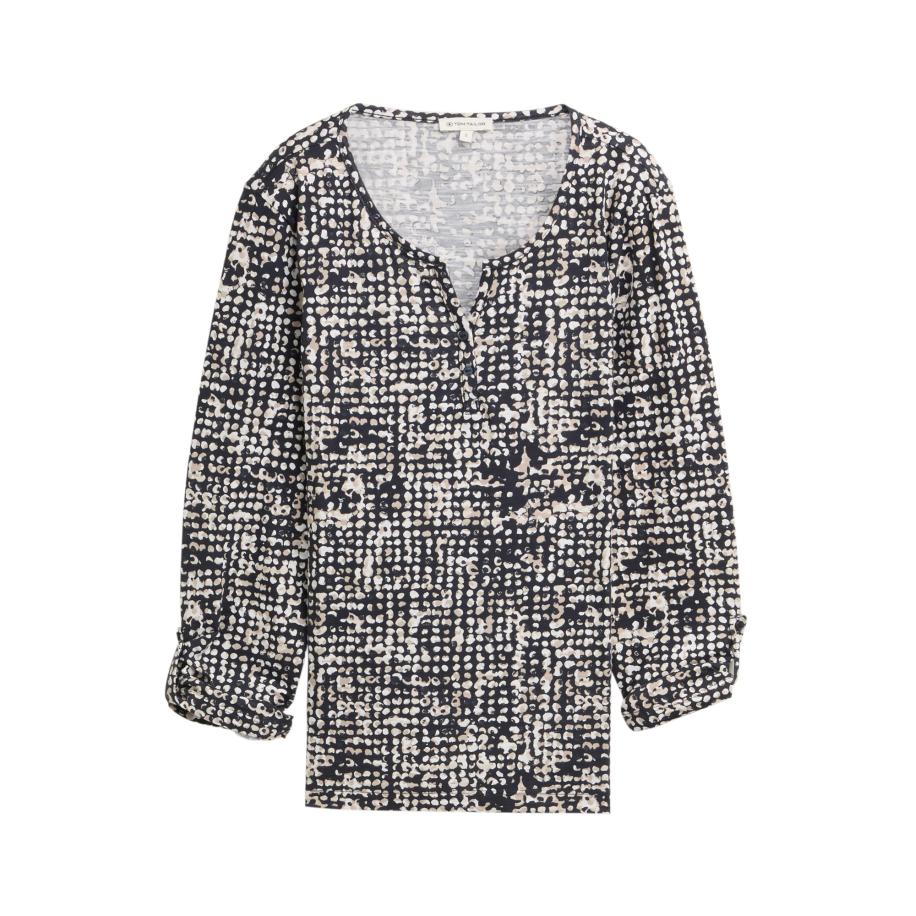 Tom Tailor TOM TAILOR Shirt beige / marine / wit -