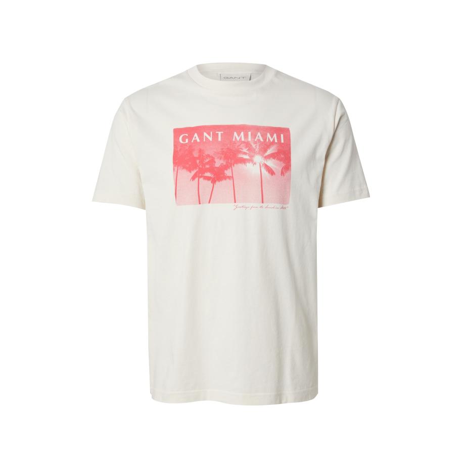 Gant GANT Shirt lichtbeige / watermeloen rood -