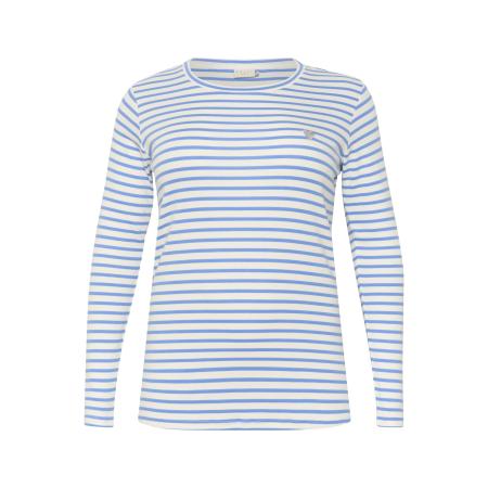 Kaffe KAFFE CURVE Shirt Lia blauw / wit