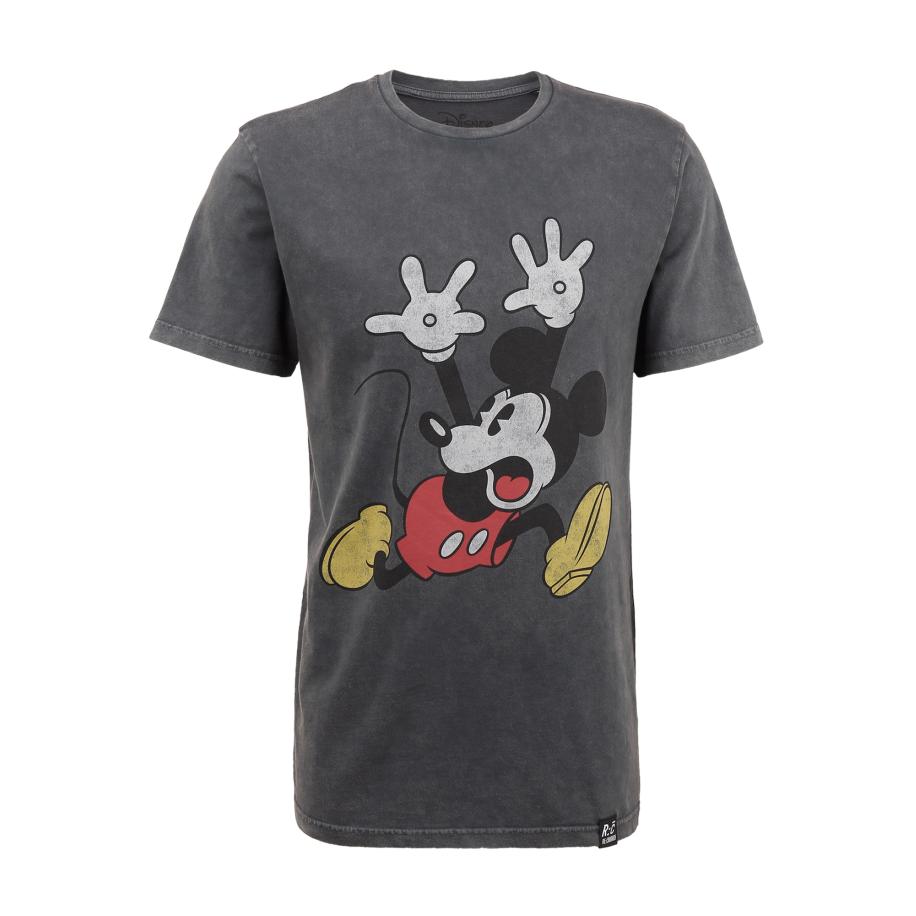 Recovered Recovered Shirt Disney Mickey Mouse Panic donkergrijs -