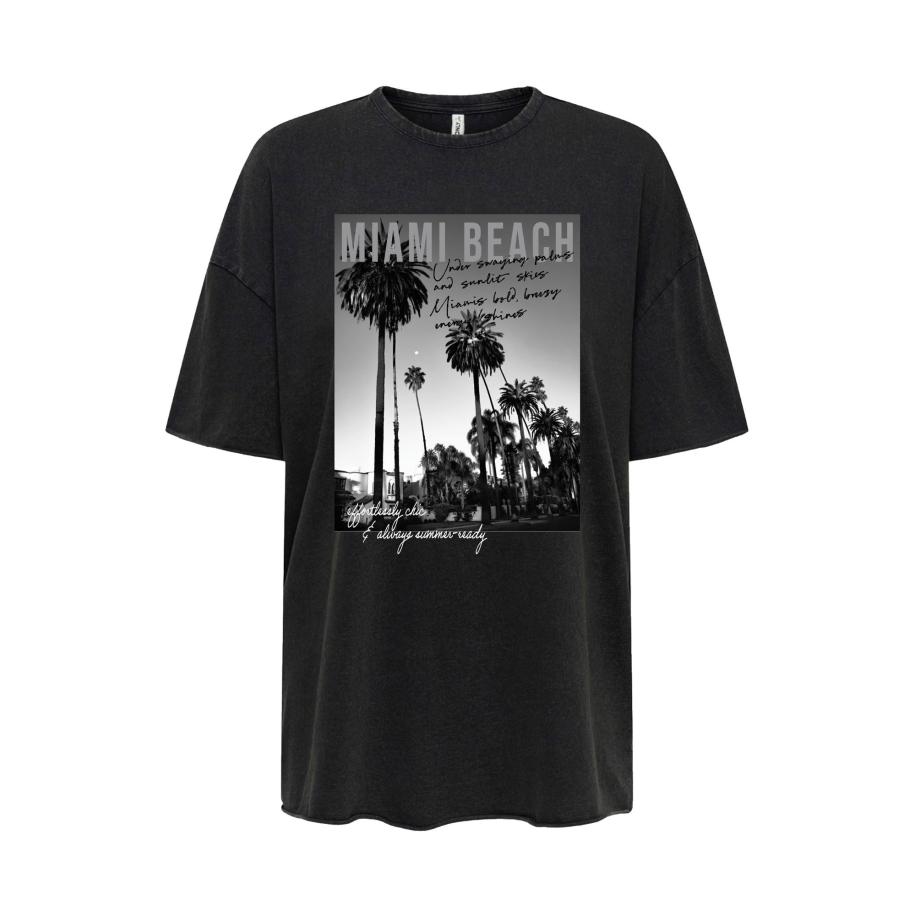 Only ONLY Shirt ONLLUCY grijs / zwart / offwhite -