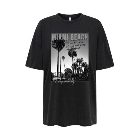 Only ONLY Shirt ONLLUCY grijs / zwart / offwhite