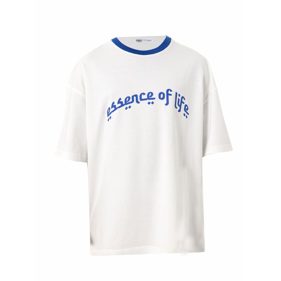 VAMOS CLO Shirt Forget-me-not blauw / offwhite Wit