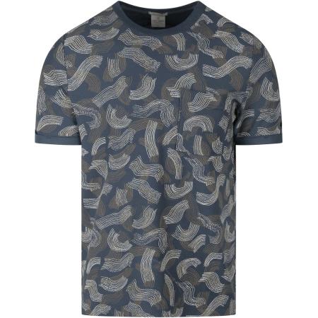 Cast Iron T-Shirt Donkerblauw Print