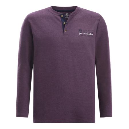 jan vanderstorm Jan Vanderstorm Shirt Ivor lila / zwart / wit