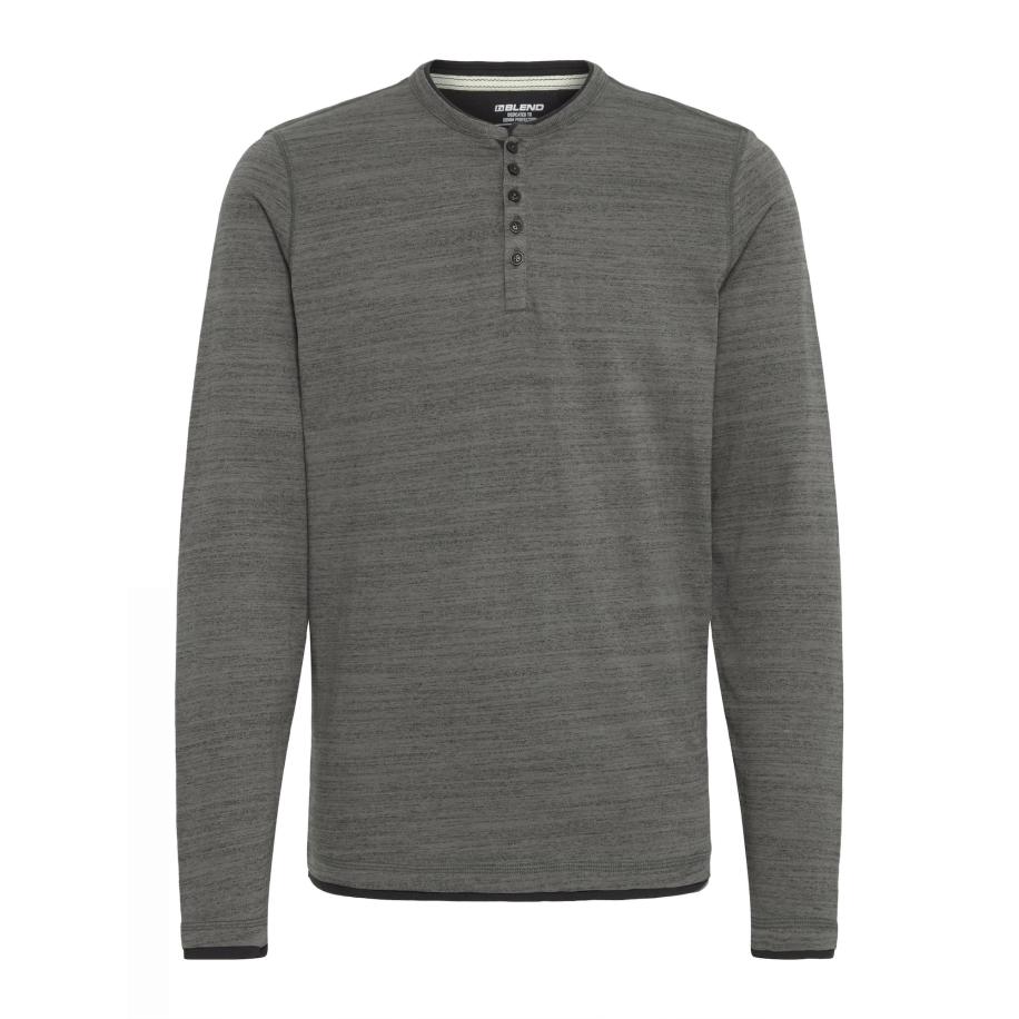 BLEND Shirt BHKevo donkergrijs / zwart Grijs