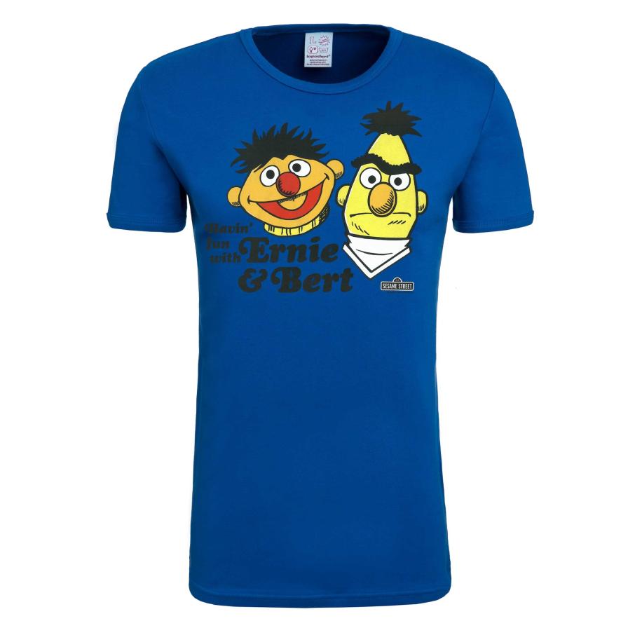 Logoshirt LOGOSHIRT Shirt Ernie und Bert blauw -