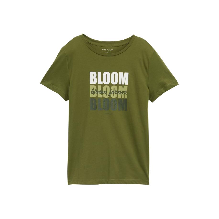 Tom Tailor TOM TAILOR Shirt donkergrijs / groen / lichtgroen / wit -