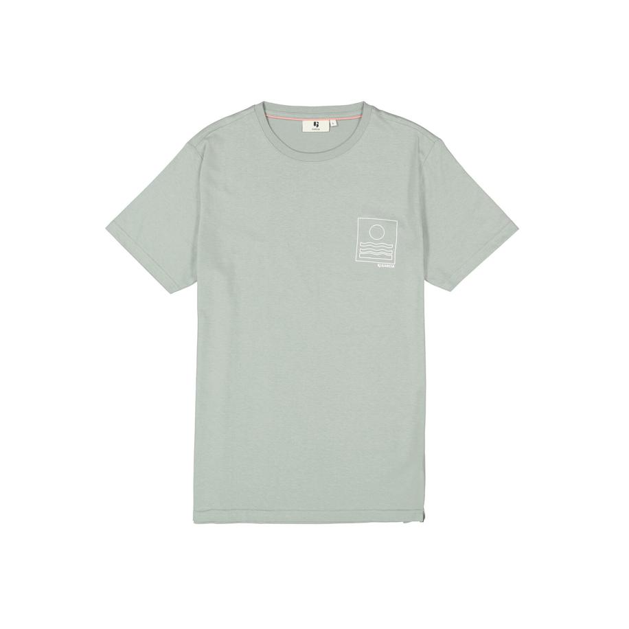 Garcia GARCIA Shirt mintgroen / wit -