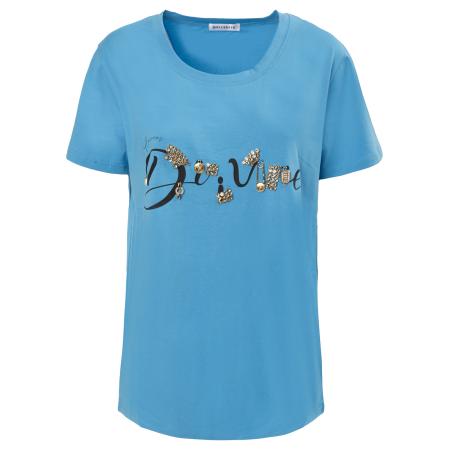 Influencer Influencer Shirt Dream blauw / goud / zwart