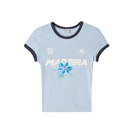 Bershka Bershka Shirt marine / lichtblauw / pink / wit