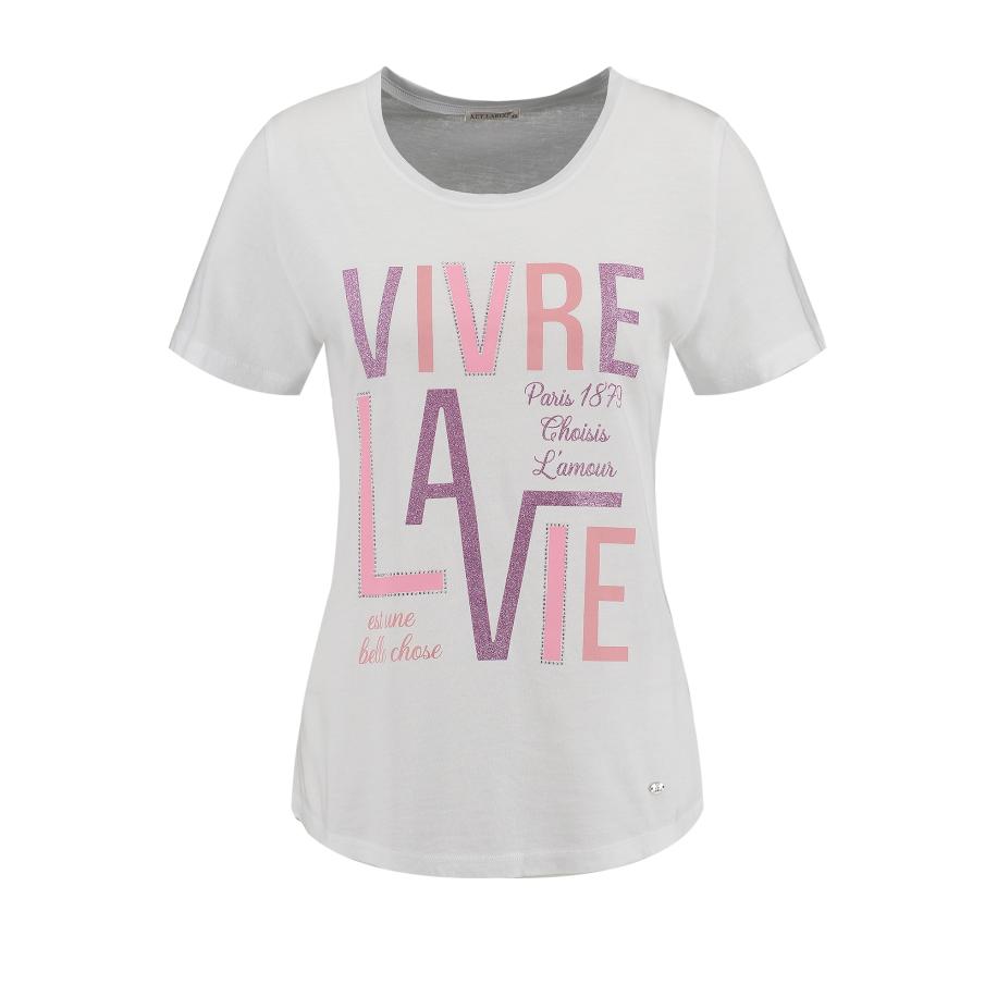 Key Largo Shirt La Vie lila / rosé / oudroze / wit Wit