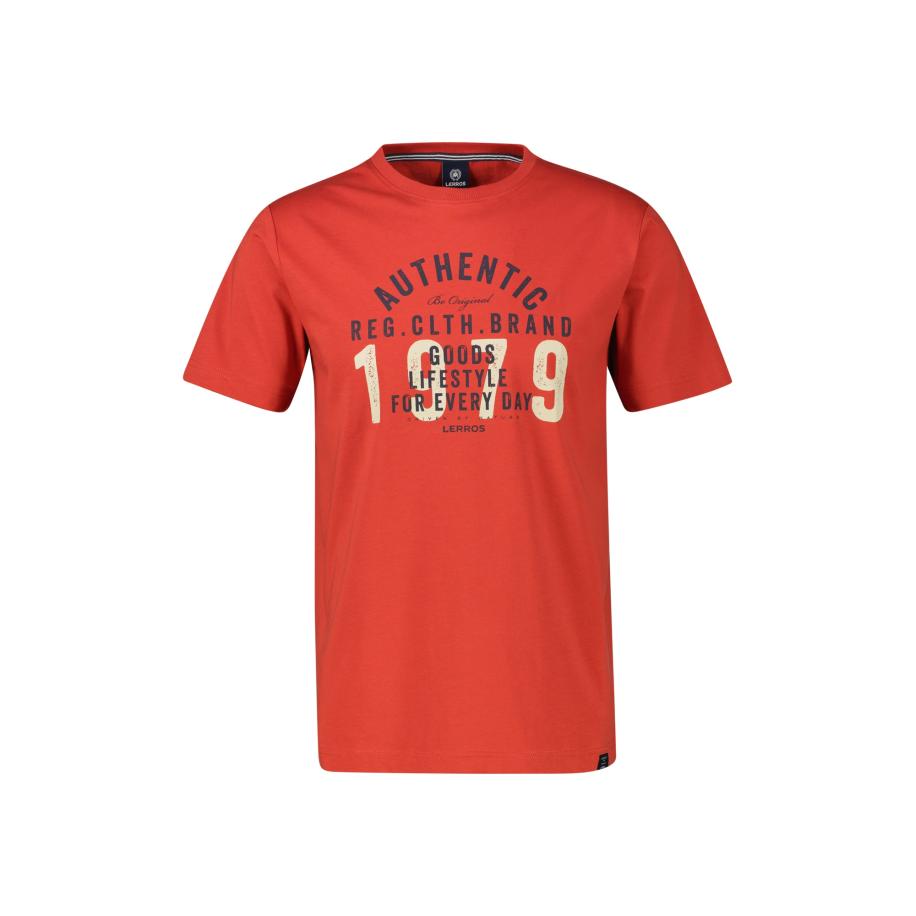 Lerros LERROS Shirt beige / blauw / rood -