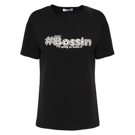 Influencer Influencer Shirt Bossing zwart / wit