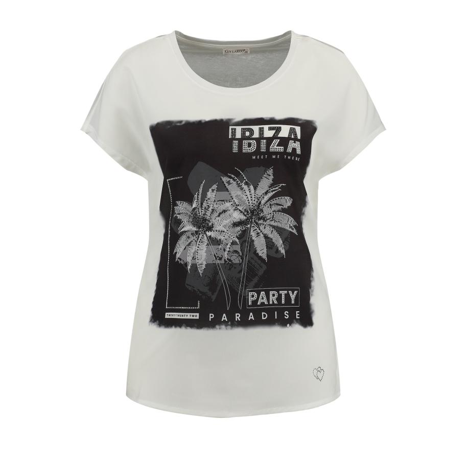 Key Largo Key Largo Shirt Ibiza crème / zwart -