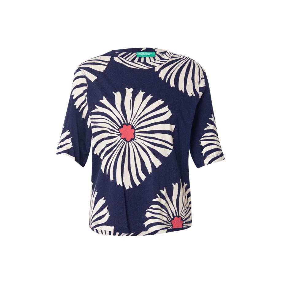 United Colors of Benetton UNITED COLORS OF BENETTON Shirt navy / lichtrood / offwhite -