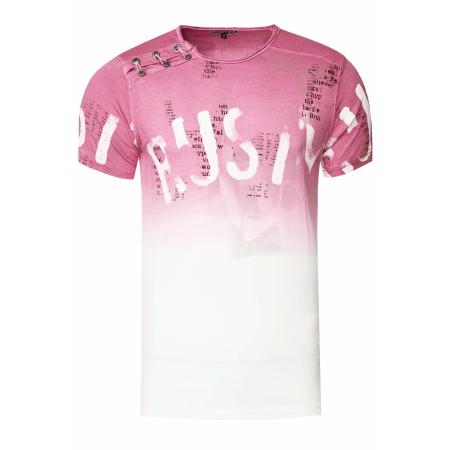 Rusty Neal Rusty Neal Shirt bruin / grijs / rosa / pitaja roze / wit