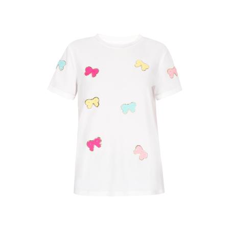 MYMO Shirt turquoise / pasteelgeel / rosa / wit