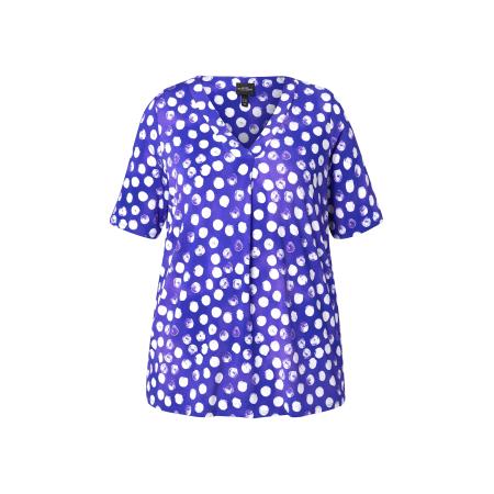 Ulla Popken Ulla Popken Shirt violetblauw / wit