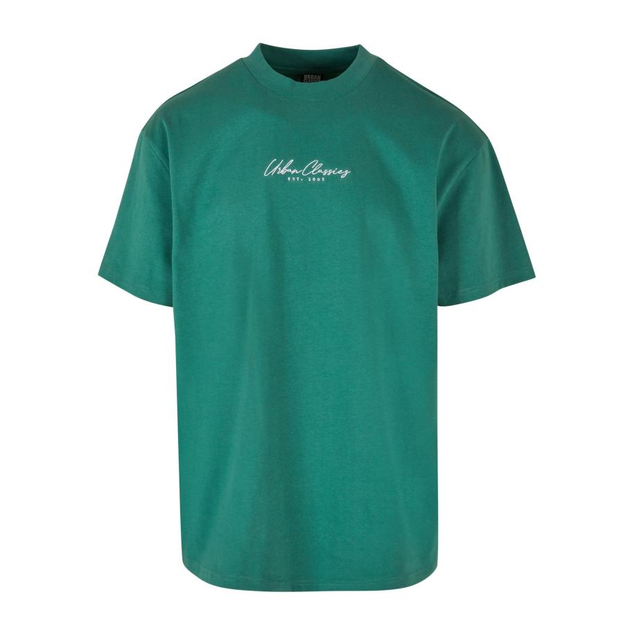 Urban Classics Urban Classics Shirt smaragd / wit -