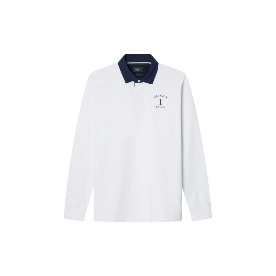 Hackett London Hackett London Shirt Heritage Ess Rugby marine / wit -