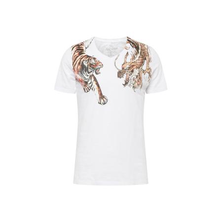 Key Largo Key Largo Shirt lichtbruin / zwart / wit