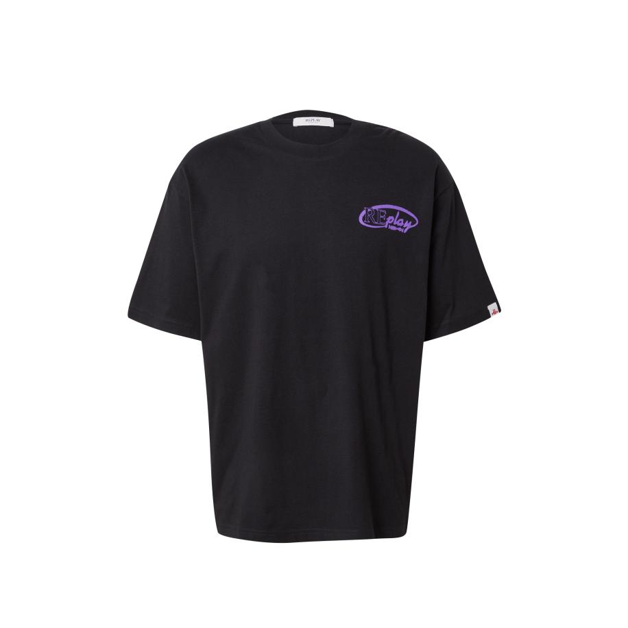 Replay REPLAY Shirt lila / zwart -