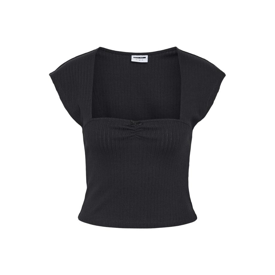 Noisy may Noisy may Shirt NMSELENA donkergrijs -