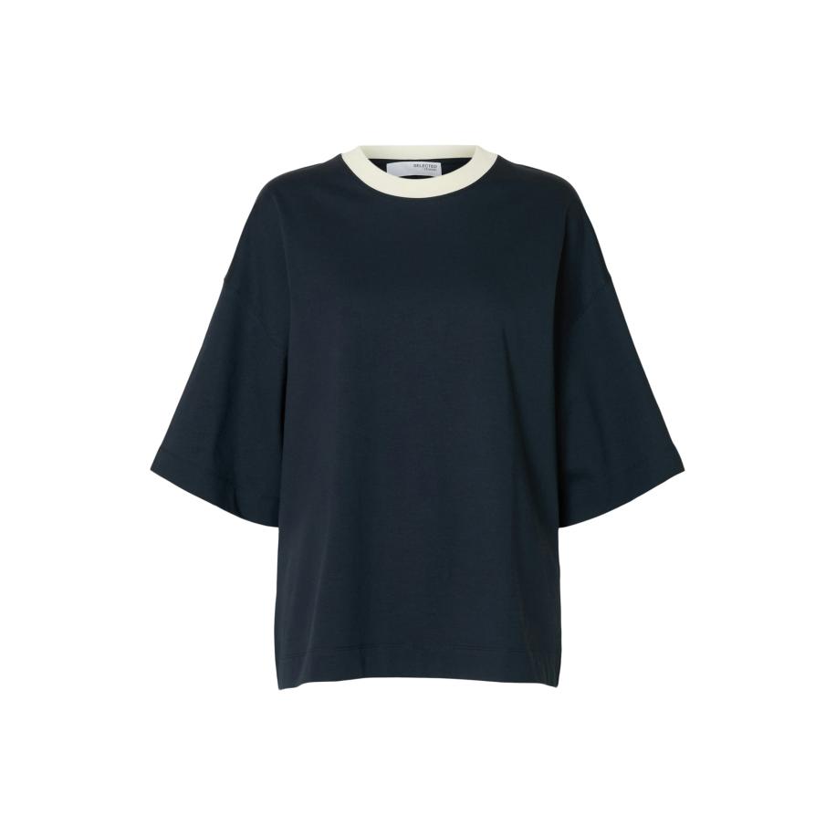 Selected SELECTED Shirt donkerblauw / wit -