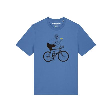 Watapparel Watapparel Shirt Fahrrad und Pizza saffier / zwart