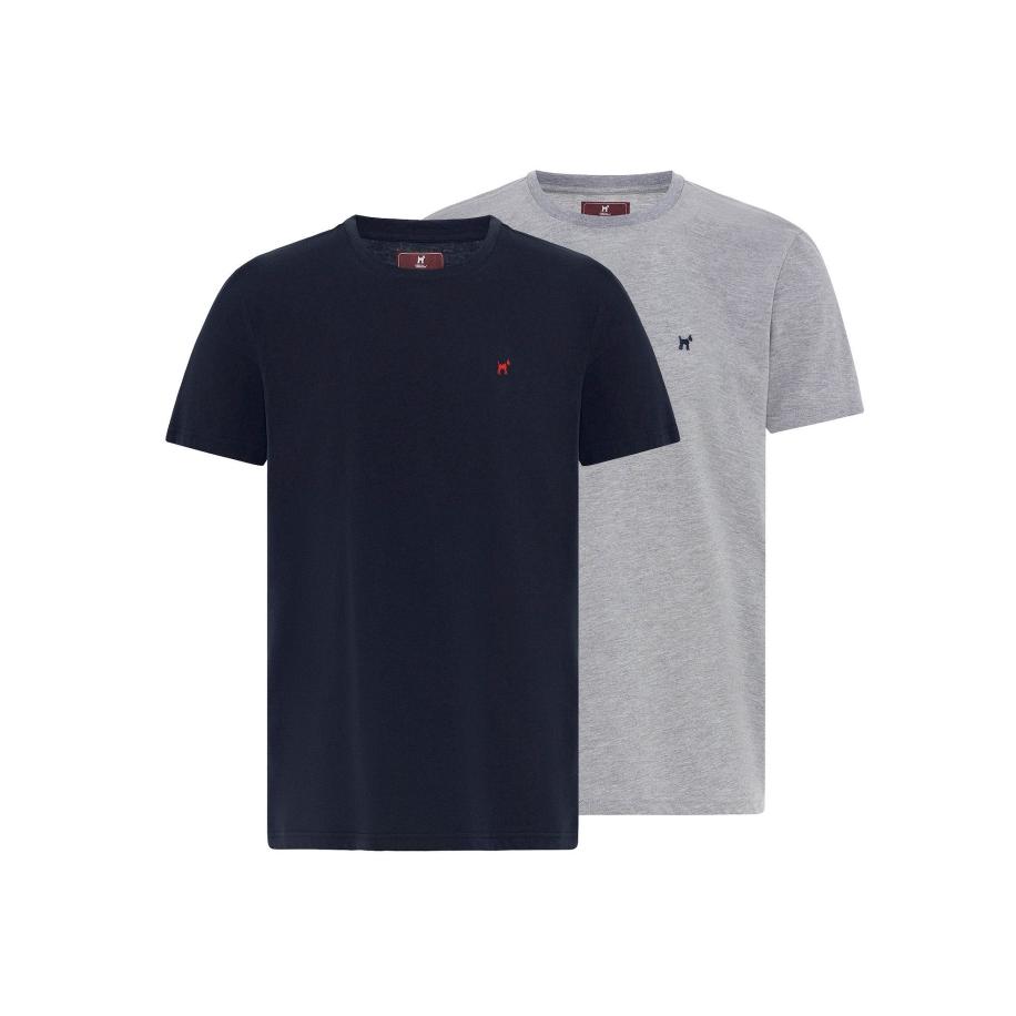 Williot Williot Shirt marine / lichtgrijs -