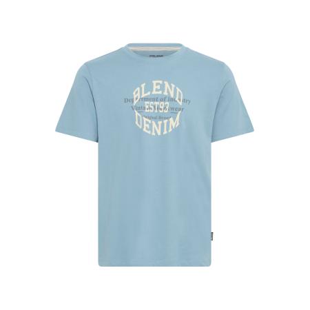 BLEND Shirt BHKILIAN lichtblauw / grijs / wit