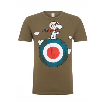LOGOSHIRT Shirt Peanuts - Snoopy saffier / olijfgroen / rood / wit