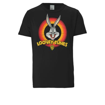 LOGOSHIRT Shirt Looney Tunes – Bugs Bunny Logo zwart