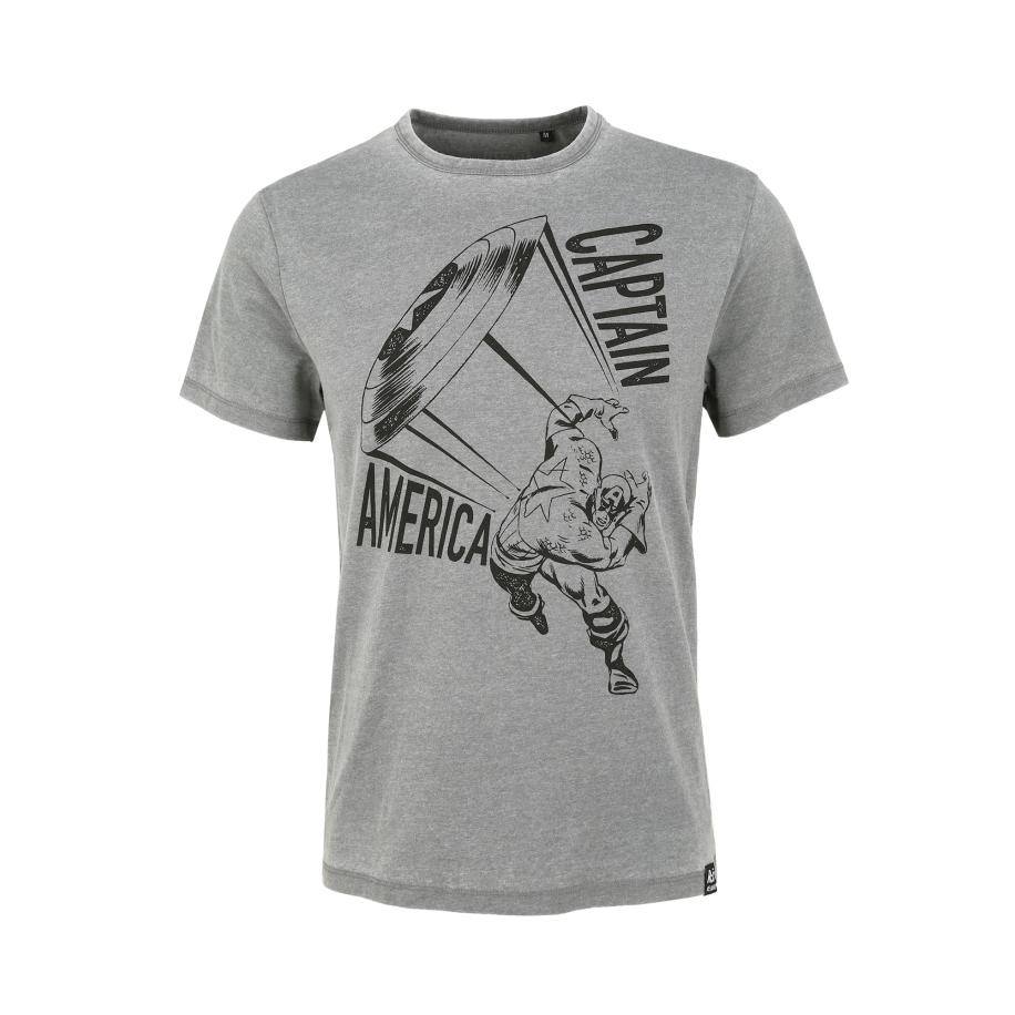 Recovered Recovered Shirt Marvel Captain America Shield grijs -