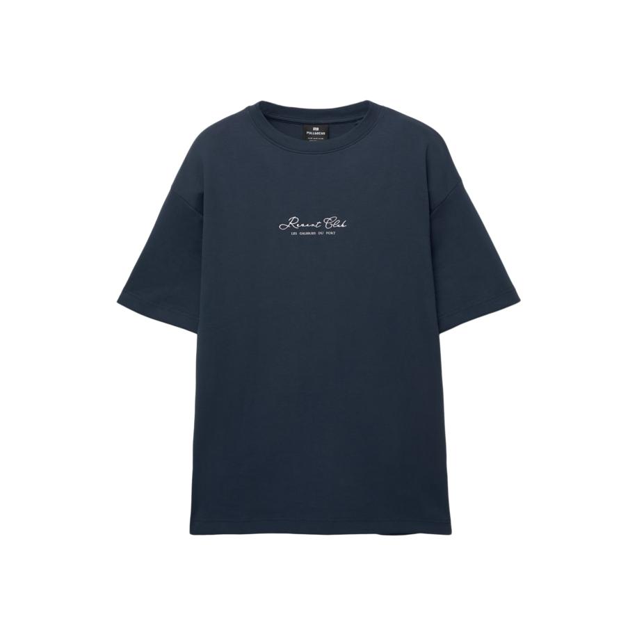 Pull&Bear Pull&Bear Shirt navy / wit -