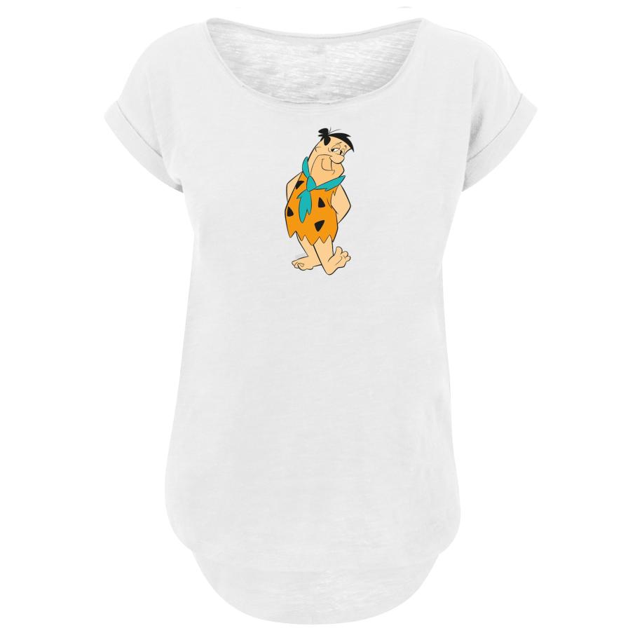 F4NT4STIC F4NT4STIC Shirt Fred Feuerstein Kick turquoise / pasteloranje / zwart / wit -