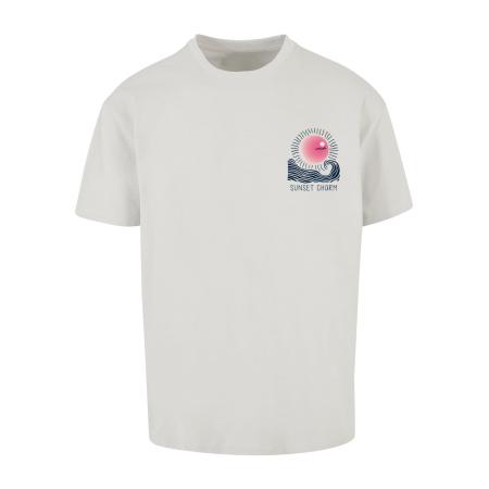 Merchcode Merchcode Shirt Sunset Charm navy / lichtgrijs / pink