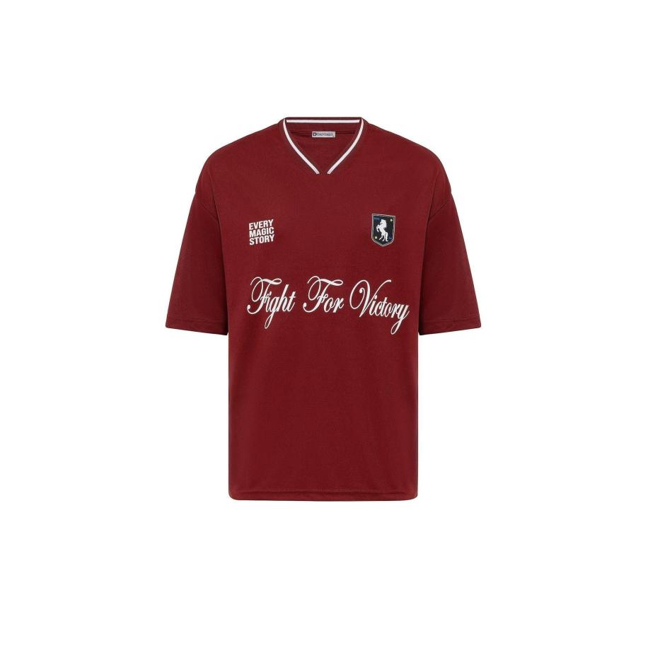 Dandalo Dandalo Shirt bourgogne / zwart / wit -