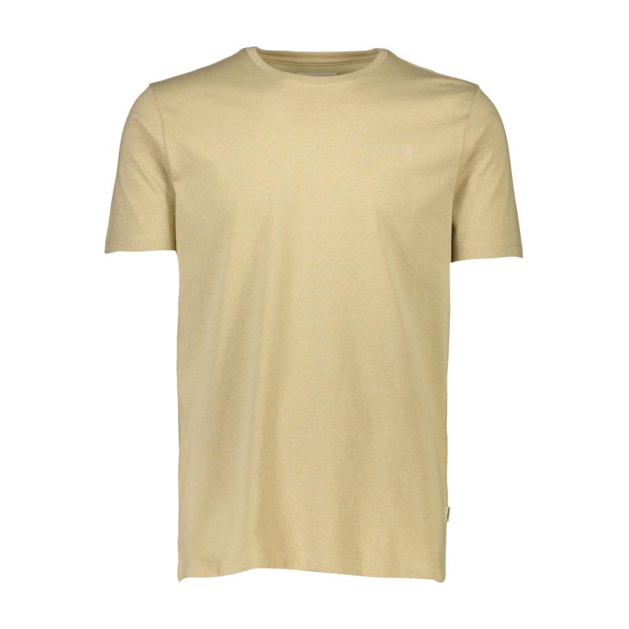 Lindbergh T-Shirt ronde hals beige, Melange Bruin